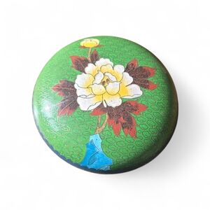 Artisan Green Floral Ceramic Plate